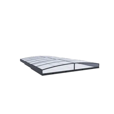 Acoperire piscina din policarbonat Sydney C antracit 8 x 4.5 m