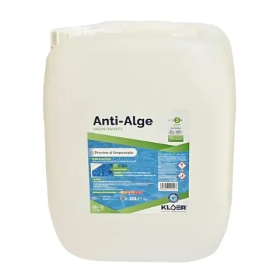 Algicid Anti Alge Green Protect, Kloer, fara clor, pentru apa piscina, 20 L