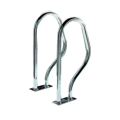 Balustrada pentru piscina cu placa fixare, 470x800 mm, 2 bucati, inox AISI 316  - AstralPool 05542