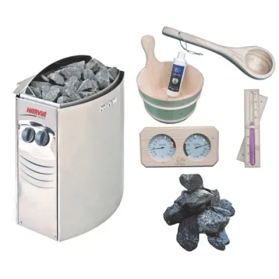 Kit complet pentru sauna - soba 6 kW cu panou incorporat + accesorii, 5-8 m3