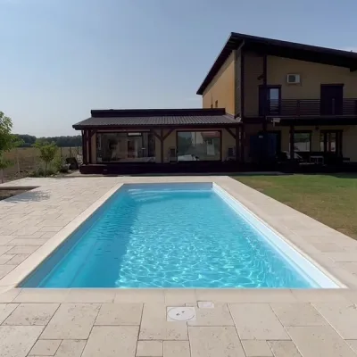 Piscina ingropata Black Eye ABS + PMMA 10 x 3.7 x 1.5 m + sistem complet de accesorii