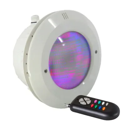 Proiector complet cu LED RGB si telecomanda, Essential, 15W, PAR56, beton - AstralPool 74558