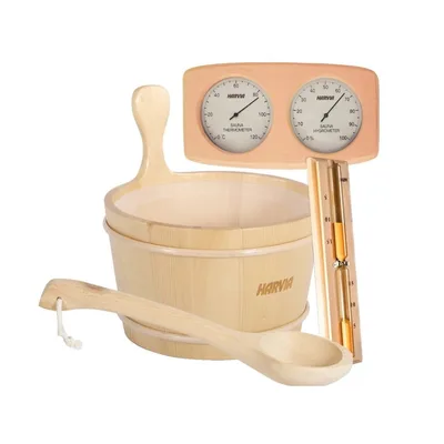 Set accesorii din lemn pentru saună Harvia – 4 piese