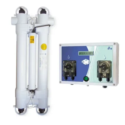 Set lampa cu ultraviolete UV 110W si sistem de dozare pH/Oxigen pentru piscine pana la 110 mc - CCEI France