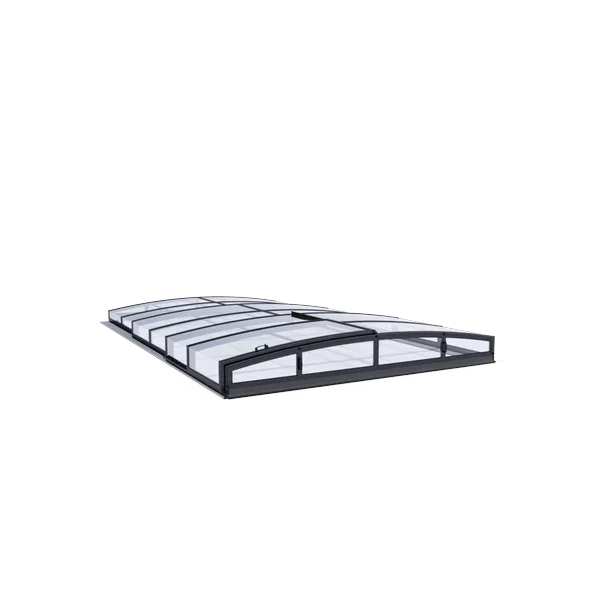 Acoperire piscina din policarbonat Casablanca Infinity B antracit 8 x 4 m