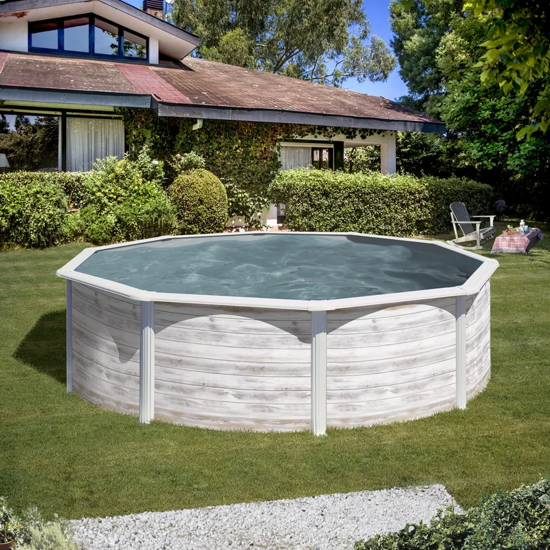Piscina supraterana prefabricata GRE rotunda 460 x 120cm ALB