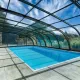 Acoperire piscina din policarbonat Albixon - Dallas pe Perete (On the wall) 2
