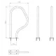 Balustrada pentru piscina, 470x800 mm, 2 bucati, inox AISI 316 - AstralPool 05543 2
