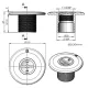 Duza de aspirare perete pe filet pentru piscine din beton AstralPool 00301 2