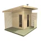 Sauna uscata exterioara din lemn de molid/brad, diferite dimensiuni, Colectia Solide Compact 3